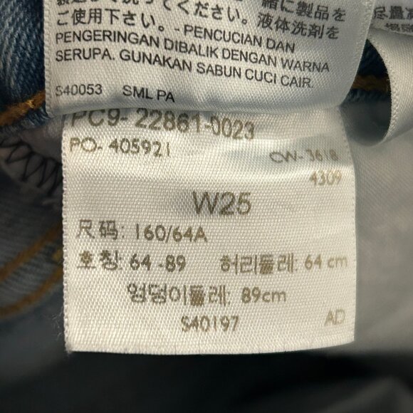 Levi Jeans Women 25 Wedgie Icon Fit Button Fly Slim Straight Stretch Light Wash - Picture 16 of 16